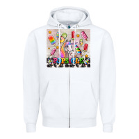 White popsicle's and unicorn Zipper Hoodie - AdoDesignShop