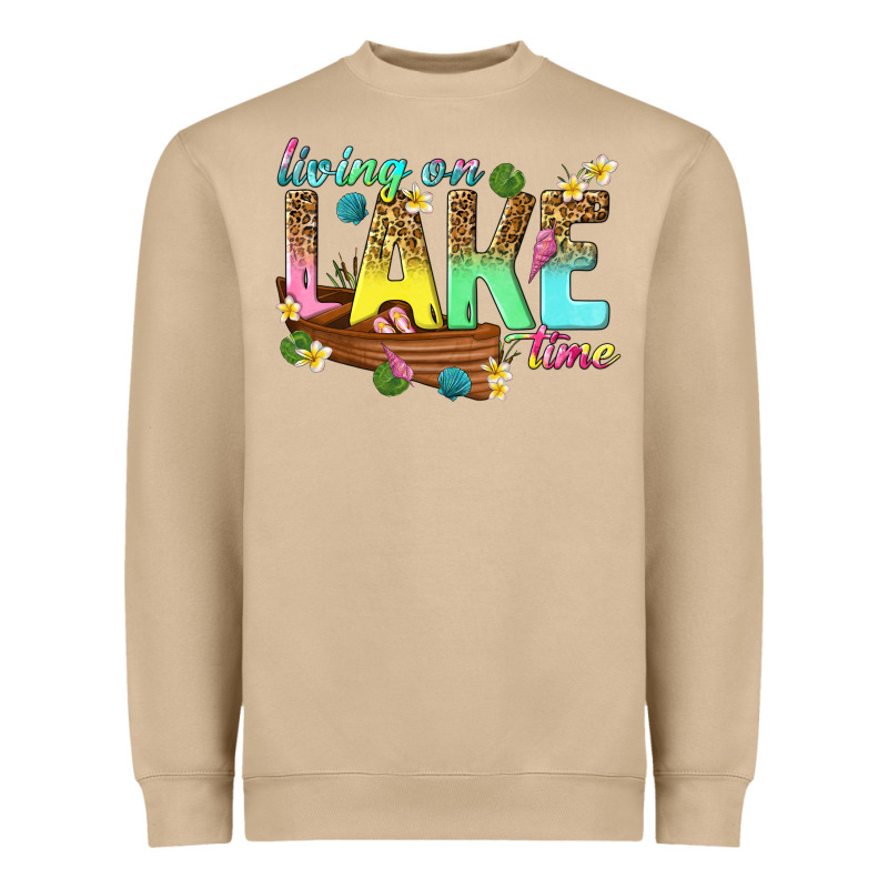 Living On Lake Time Heavyweight Sweatshirt by texasbilliewilder | Teevron