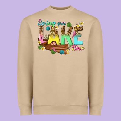 Living On Lake Time Heavyweight Sweatshirt Designed By Texasbilliewilder