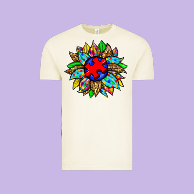 Autism Sunflower Vintage Tee Designed By Zillion Design Studio