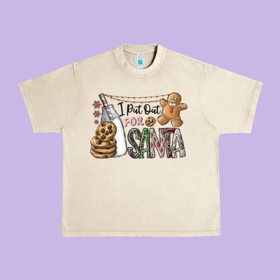 I Put Out For Santa Urban Heavy Tee Designed By Cowhidedigitalart