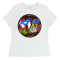 White puerto rico coasters Ladies Tee - AdoDesignShop