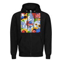 Black patriotic popsicle Zipper Hoodie - BundleAndBundleShop