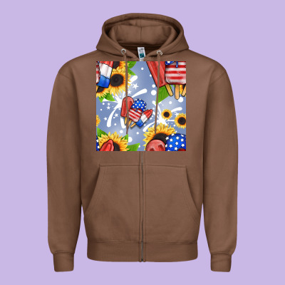 Patriotic Popsicle Zipper Hoodie Designed By Bundleandbundleshop