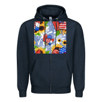 Navy patriotic popsicle Zipper Hoodie - BundleAndBundleShop