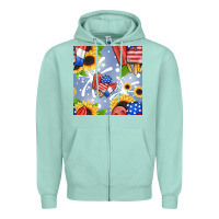 Seafoam patriotic popsicle Zipper Hoodie - BundleAndBundleShop