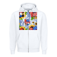 White patriotic popsicle Zipper Hoodie - BundleAndBundleShop