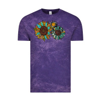 Cloud Purple western sunflowers Vintage Tee - RanaPortraitStore