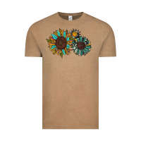 Vintage Coffee western sunflowers Vintage Tee - RanaPortraitStore