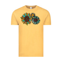 Vintage Mustard western sunflowers Vintage Tee - RanaPortraitStore