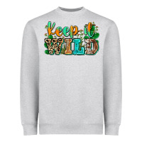 Heather Grey keep it wild Heavyweight Sweatshirt - Zillion Design Studio