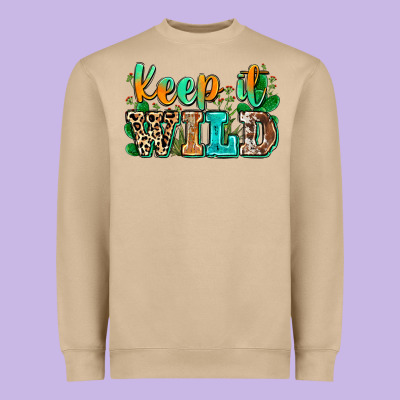 Keep It Wild Heavyweight Sweatshirt Designed By Zillion Design Studio