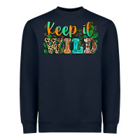 Navy keep it wild Heavyweight Sweatshirt - Zillion Design Studio