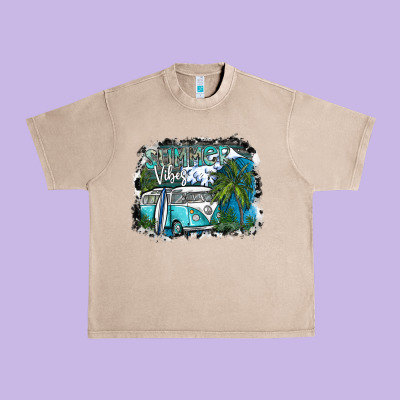 Summer Vibes Urban Heavy Tee Designed By Sublimationcraftshop