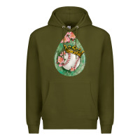 Army Green baseball and western roses teardrop  6 Premium Hoodie - BundleAndBundleShop