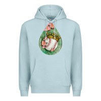 Blue Mist baseball and western roses teardrop  6 Premium Hoodie - BundleAndBundleShop