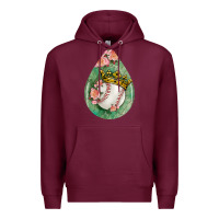 Burgundy baseball and western roses teardrop  6 Premium Hoodie - BundleAndBundleShop