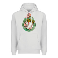 Dove Grey baseball and western roses teardrop  6 Premium Hoodie - BundleAndBundleShop