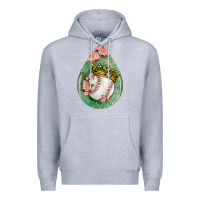 Heather Grey baseball and western roses teardrop  6 Premium Hoodie - BundleAndBundleShop