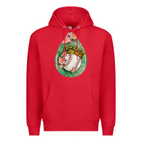 Red baseball and western roses teardrop  6 Premium Hoodie - BundleAndBundleShop
