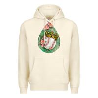 Sandshell baseball and western roses teardrop  6 Premium Hoodie - BundleAndBundleShop