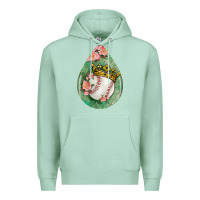 Seafoam baseball and western roses teardrop  6 Premium Hoodie - BundleAndBundleShop