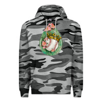 Slate Camo baseball and western roses teardrop  6 Premium Hoodie - BundleAndBundleShop