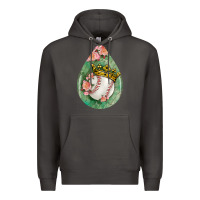 Smoke baseball and western roses teardrop  6 Premium Hoodie - BundleAndBundleShop