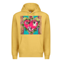 Antique Gold v.d cow and heart Premium Hoodie - AdoDesignShop