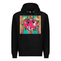 Black v.d cow and heart Premium Hoodie - AdoDesignShop