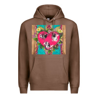 Chestnut v.d cow and heart Premium Hoodie - AdoDesignShop