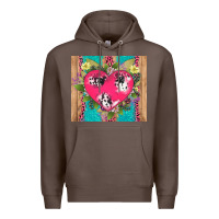 Coffee v.d cow and heart Premium Hoodie - AdoDesignShop