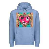 Colony Blue v.d cow and heart Premium Hoodie - AdoDesignShop