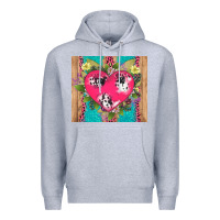 Heather Grey v.d cow and heart Premium Hoodie - AdoDesignShop