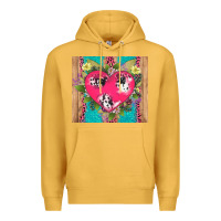 Mustard v.d cow and heart Premium Hoodie - AdoDesignShop