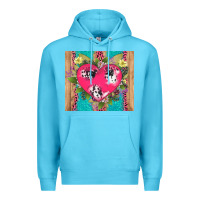 Ocean Blue v.d cow and heart Premium Hoodie - AdoDesignShop