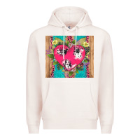 Pale Pink v.d cow and heart Premium Hoodie - AdoDesignShop