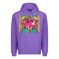 Purple v.d cow and heart Premium Hoodie - AdoDesignShop