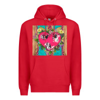 Red v.d cow and heart Premium Hoodie - AdoDesignShop