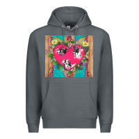 Rock v.d cow and heart Premium Hoodie - AdoDesignShop