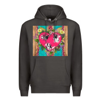 Smoke v.d cow and heart Premium Hoodie - AdoDesignShop