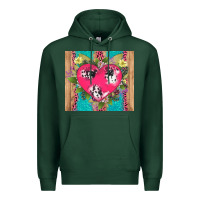 Sports Green v.d cow and heart Premium Hoodie - AdoDesignShop