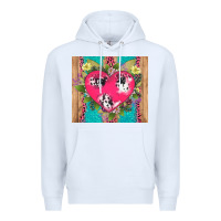 White v.d cow and heart Premium Hoodie - AdoDesignShop