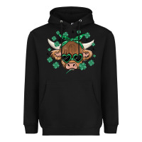Black st patrick's day cow Heavyweight Hoodie - MaliasSmallBusiness