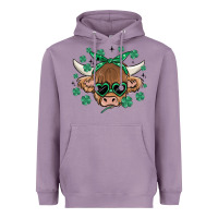 Lavender st patrick's day cow Heavyweight Hoodie - MaliasSmallBusiness