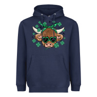 Navy st patrick's day cow Heavyweight Hoodie - MaliasSmallBusiness