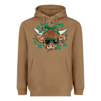 Toasted Coconut st patrick's day cow Heavyweight Hoodie - MaliasSmallBusiness