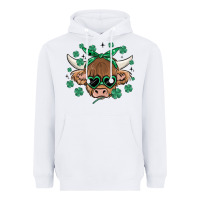 White st patrick's day cow Heavyweight Hoodie - MaliasSmallBusiness