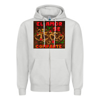 Dove Grey el amor se comparte with churros Zipper Hoodie - AdoDesignShop