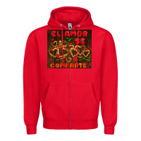 Red el amor se comparte with churros Zipper Hoodie - AdoDesignShop